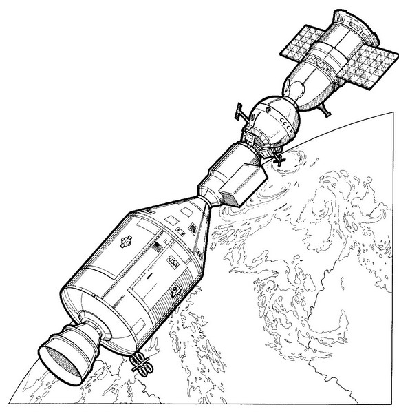 Plansa de colorat cu Cosmos 23 16